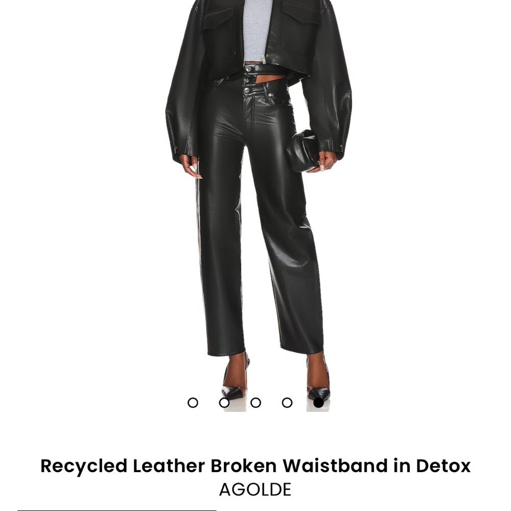 Agolde Black Leather Pants